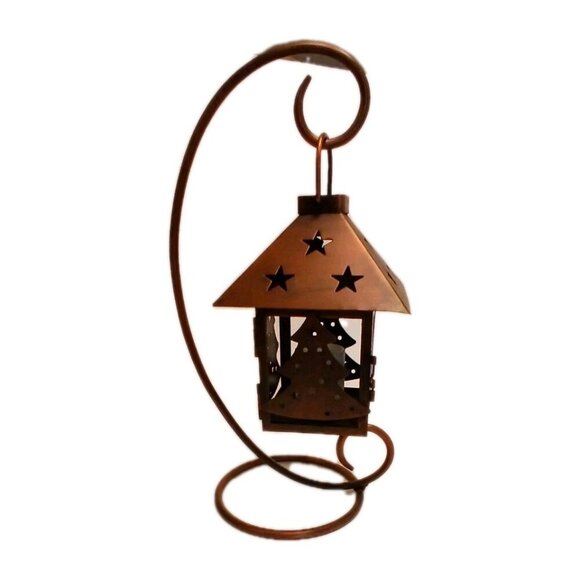 Hallmark Rustic Metal Tabletop Christmas Lantern Style Candle Holder - Picture 1 of 7